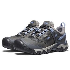 NIB KEEN Women Ridge Flex Waterproof Hiking Boots Steel Grey Hydrangea Sz 7.5